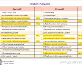 Tabela czynności dla osób starszych (75+), uwzględniająca potrzeby grupy inwalidzkiej, np. poruszanie się w nieznanym środowisku.