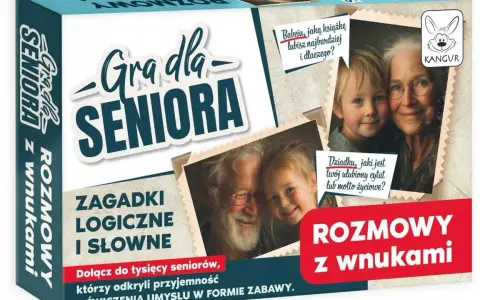 Gra "Rozmowy z wnukami" to zestaw zagadek dla seniorów do druku, które łączą zabawę z ćwiczeniem umysłu.