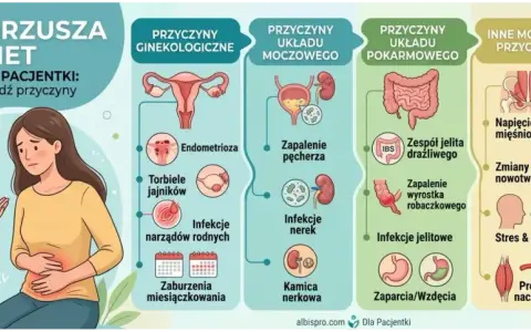 Ból podbrzusza na środku może mieć wiele przyczyn: ginekologiczne, moczowe, pokarmowe, a także napięcie mięśniowe czy stres. Kiedy udać się do lekarza? Gdy ból jest ostry, nagły, towarzyszy mu gorączka, krwawienie lub problemy z oddawaniem moczu.