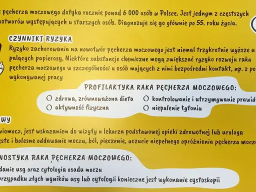 Rak pęcherza moczowego: czynniki ryzyka, objawy, profilaktyka i diagnostyka. Śmiertelność jest wysoka, ale wczesne wykrycie zwiększa szanse.
