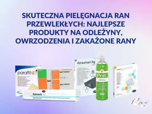 Produkty do pielęgnacji ran przewlekłych, w tym na odleżyny, owrzodzenia i zakażone rany: Paraffinet, BactiGras, Atrauman Ag, Pinol, Hydrosorb Gel, HydroTac.